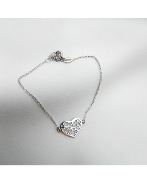Silver bracelet filigree HEART