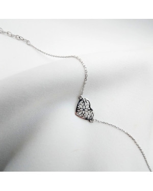Silver bracelet filigree HEART