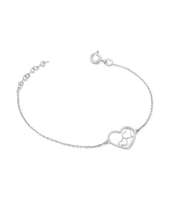 Silver bracelet HEARTS