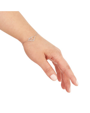 Silver bracelet HEARTS