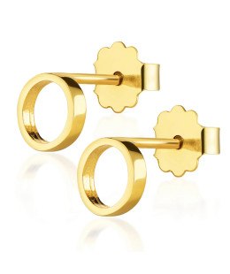 Gold hoop earrings 14k