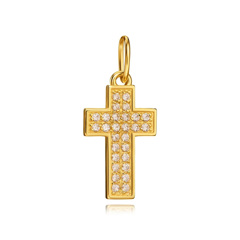Beautiful cross with white stones W3.3021| GoldJewellery