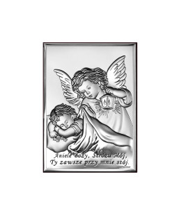 Silver Baptism Souvenir with Prayer
