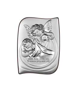 Silver Souvenir of Holy Baptism with Little Angel