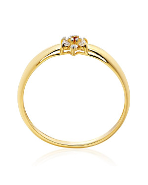 Engagement ring red flower