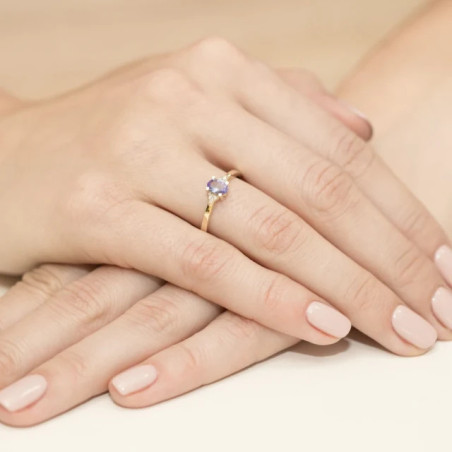 Gold ring with diamond EY-301 tanzanite | GoldJewellery