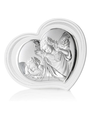 Silver Souvenir of Holy Baptism with Angel