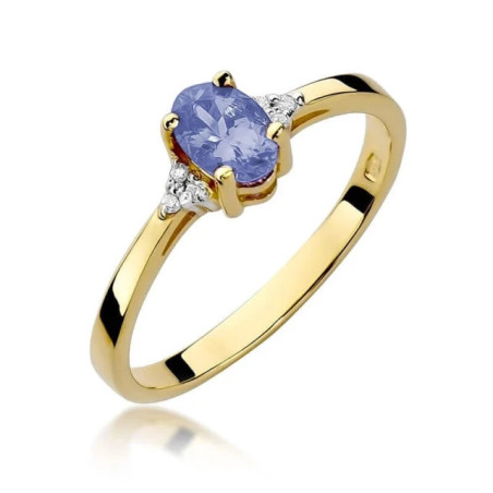Gold ring with diamond EY-301 tanzanite | GoldJewellery