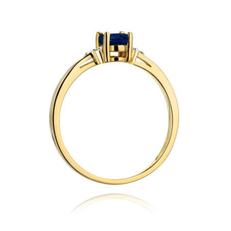 Gold ring with diamond EY-301 tanzanite | GoldJewellery