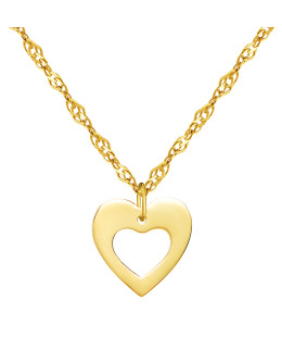 8k Gold Heart Necklace