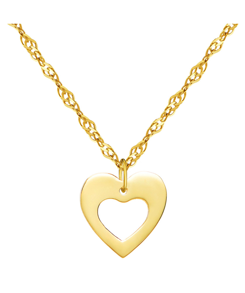 8k Gold Heart Necklace