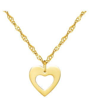 8k Gold Heart Necklace