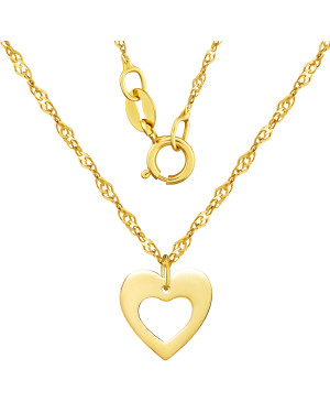 8k Gold Heart Necklace