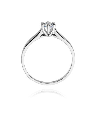 Pierścionek zaręczynowy z diamentem białe złoto 0,30ct