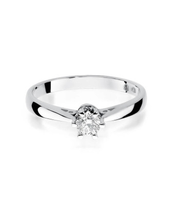 Diamond engagement ring white gold 0.25ct