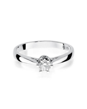 Pierścionek zaręczynowy z diamentem białe złoto 0,25ct