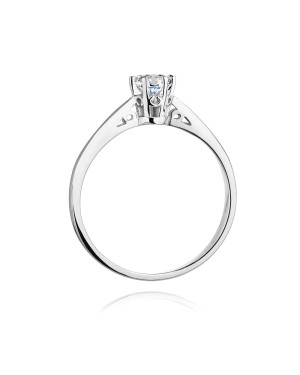 Pierścionek zaręczynowy z diamentem białe złoto 0,25ct