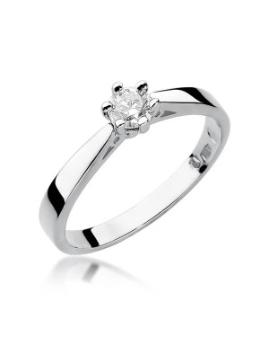 Gold engagement ring with diamond white gold 0.30ct
