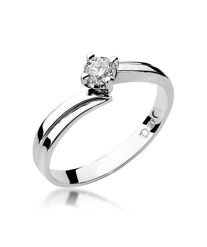 Diamond engagement ring white gold 0.30ct