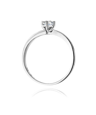Pierścionek zaręczynowy z diamentem białe złoto 0,30ct