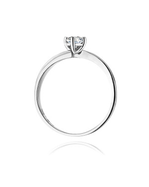 Pierścionek zaręczynowy z diamentem białe złoto 0,30ct