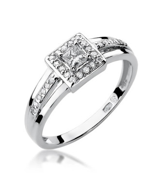 Diamond ring white gold 0.29ct