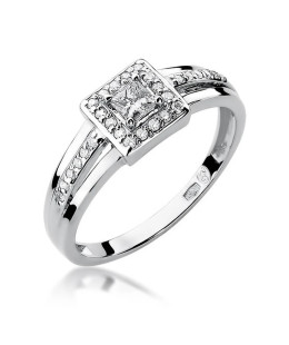 Diamond ring white gold 0.29ct