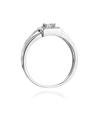 Pierścionek z diamentami białe złoto 0,29ct