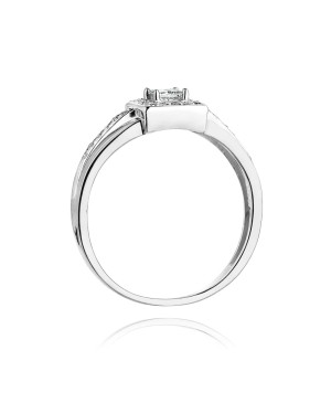 Pierścionek z diamentami białe złoto 0,29ct