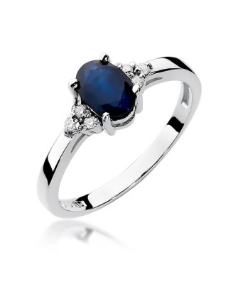 Sapphire ring white gold
