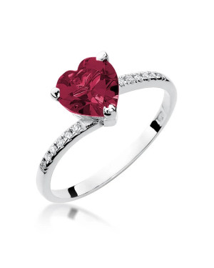 Ruby ring white gold