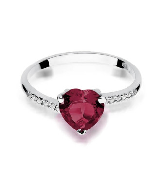 Ruby ring white gold