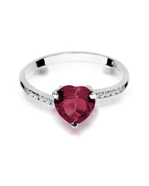 Ruby ring white gold