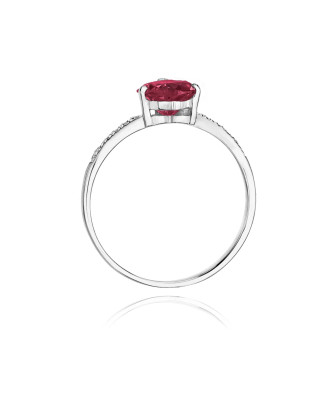 Ruby ring white gold