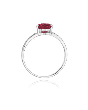 Ruby ring white gold