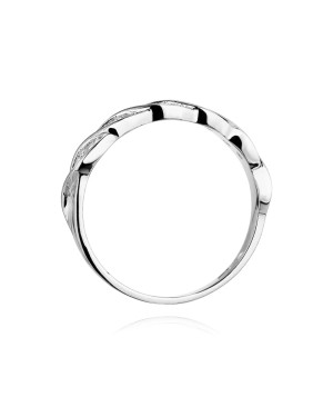 Pierścionek z białego złota z diamentami 0,20ct