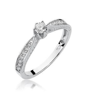 Gold ring with diamond white gold 0.30ct