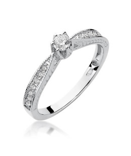 Gold ring with diamond white gold 0.30ct