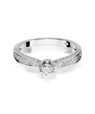 Gold ring with diamond white gold 0.30ct