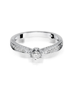 Gold ring with diamond white gold 0.30ct