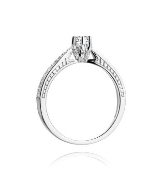 Gold ring with diamond white gold 0.30ct