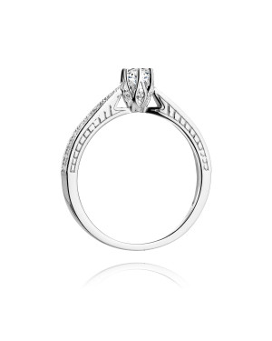 Gold ring with diamond white gold 0.30ct
