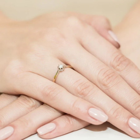 Gold ring with diamond EY-209 0.10ct | GoldJewellery