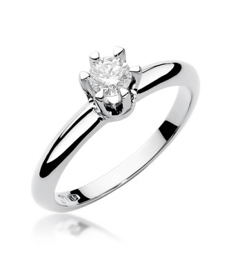 Diamond engagement ring white gold 0.30ct