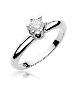 Diamond engagement ring white gold 0.30ct