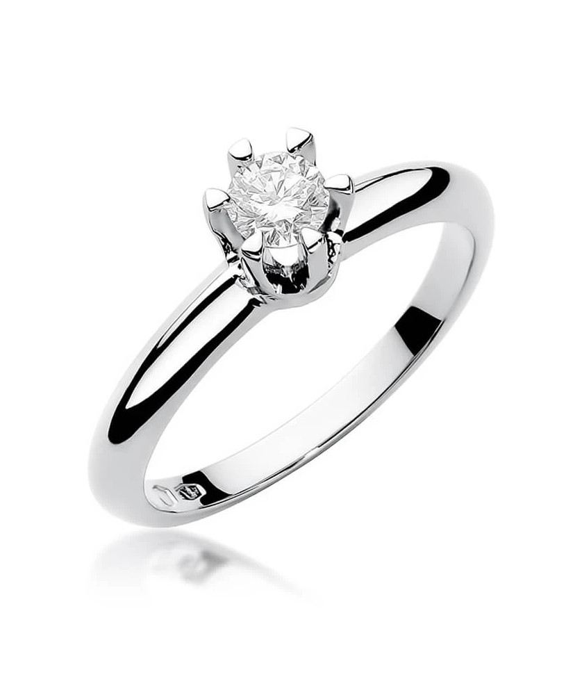 Diamond engagement ring white gold 0.30ct