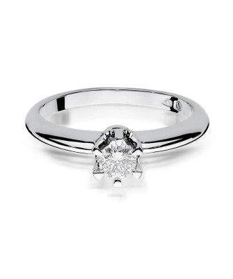 Diamond engagement ring white gold 0.30ct