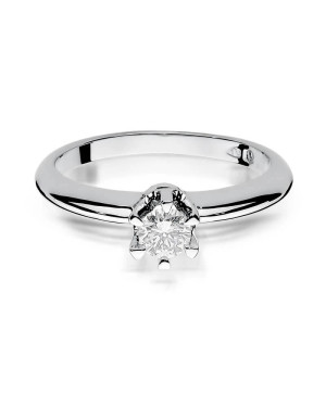 Diamond engagement ring white gold 0.30ct