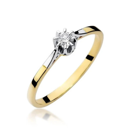 Gold ring with diamond EY-209 0.10ct | GoldJewellery