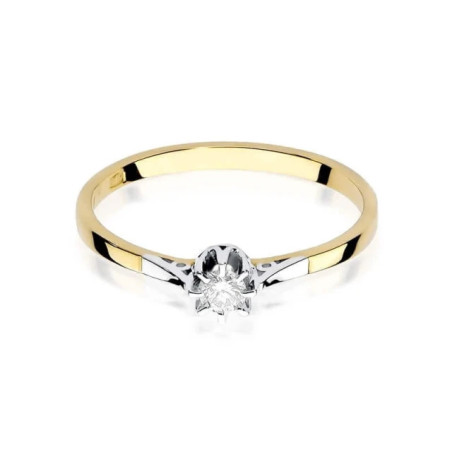 Gold ring with diamond EY-209 0.10ct | GoldJewellery